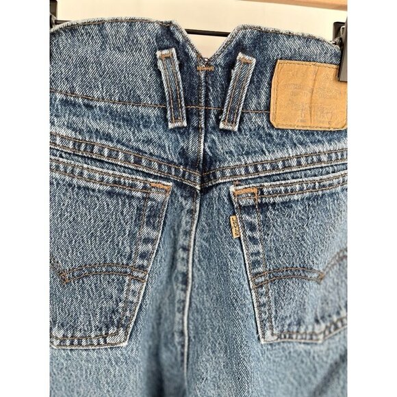 Vintage Levis Brown Tab 573 Ladies Jeans High Waist Pleated Front Size 7 - Picture 6 of 16